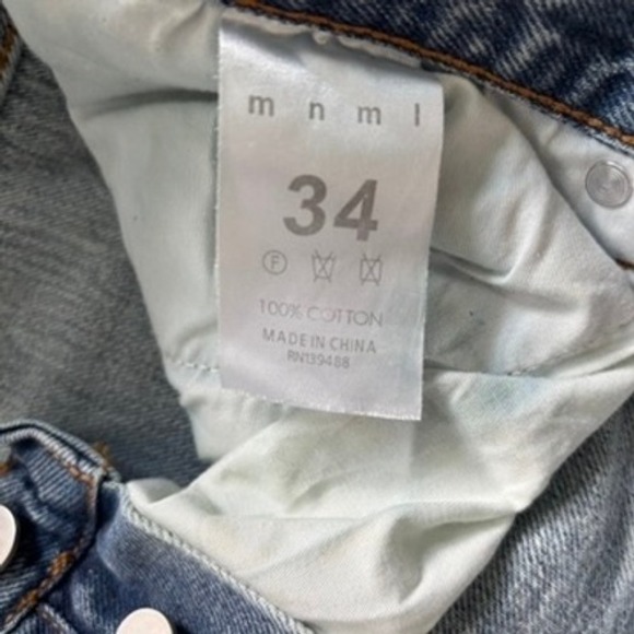MNML Blue Patchwork Relaxed Jeans - Picture 6 of 10